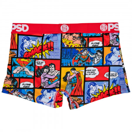 DC Superman Love Comic Strip Microfiber Boy Shorts Underwear